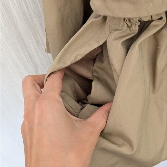 JNBY Beige Cotton Hooded Oversized Long Sleeve Full Zip Coat Jacket, size S - Picture 5 of 9